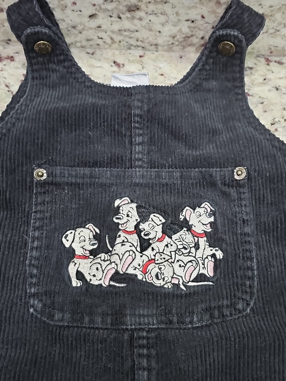 VTG 90s Disney Catalog 101 Dalmatians Corduroy Jumper Dress Size 5/6 READ